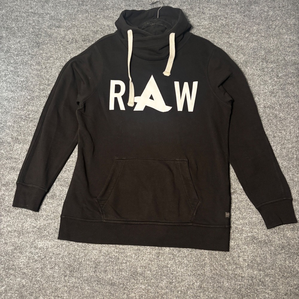 G-Star RAW Afrojack Art Mens Large Black Hoodie Streetwear Graphic College